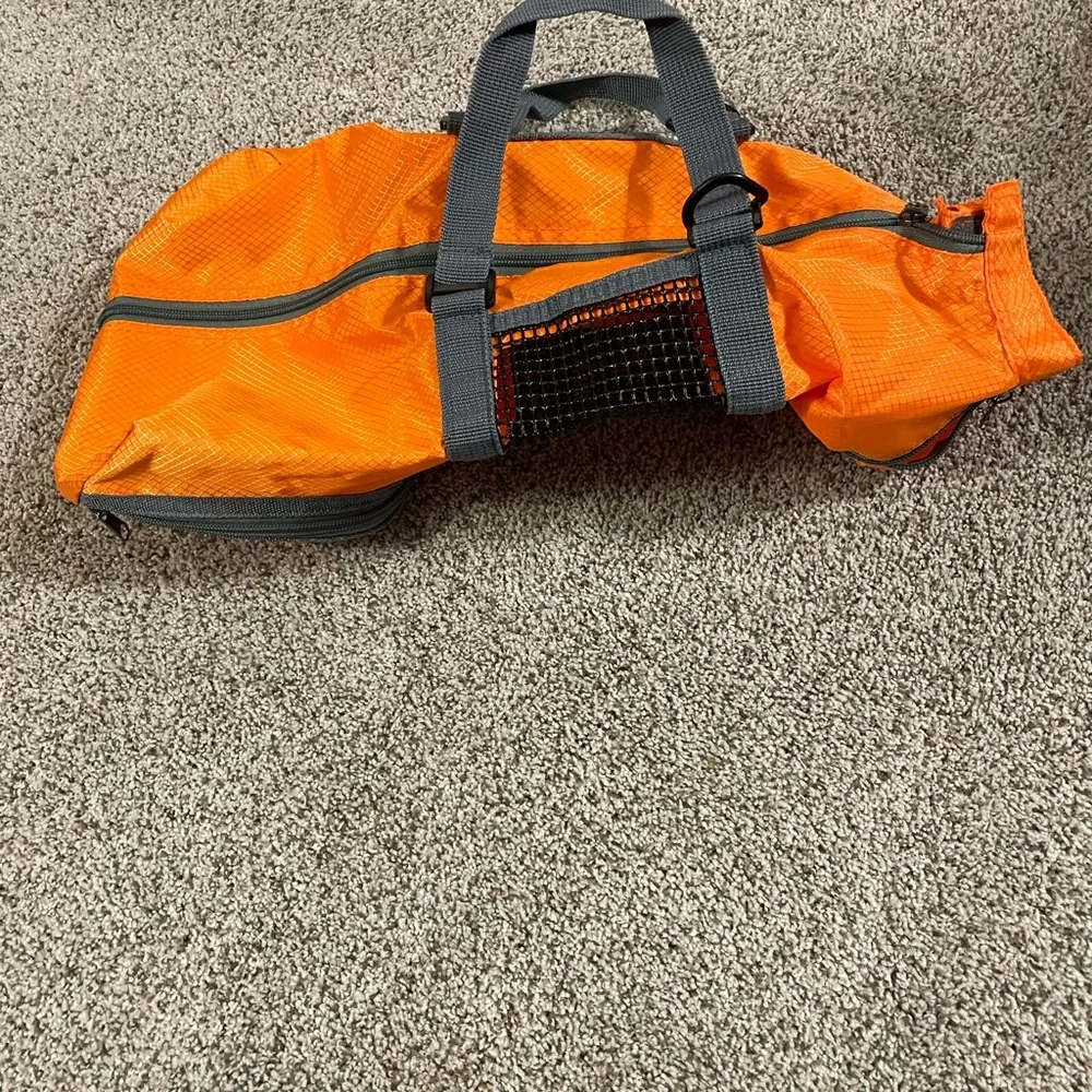 Hello Mow & Wow Nylon Rubber Mesh Orange Dog Dog Carrier